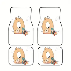 Hilda Friends Netflix Animated Series Themed Four-Piece Car Floor Mats, Designed for Both Front And Back Seats, Suitable for Year-Round Use, Enhancing The Interior Look
