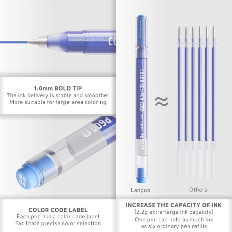 Super Shining Gel Pens,Glitter Gel Pens, 16Pack Colored Pens for Black Paper & White Paper, 1.0mm Point Pens, Large Capacity Ink Pens for Coloring, Writing, Drawing, Journaling, Note Taking,Journaling & Creative Art Supplies