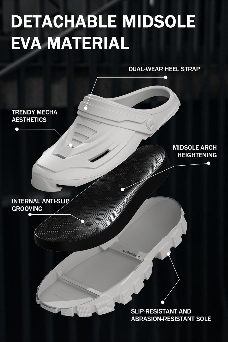 YASSIA Cloud Unisex Fashion Slippers, mechanical style EVA Non-slip Thick Bottom Beach Sandals, Casual Walking footwear