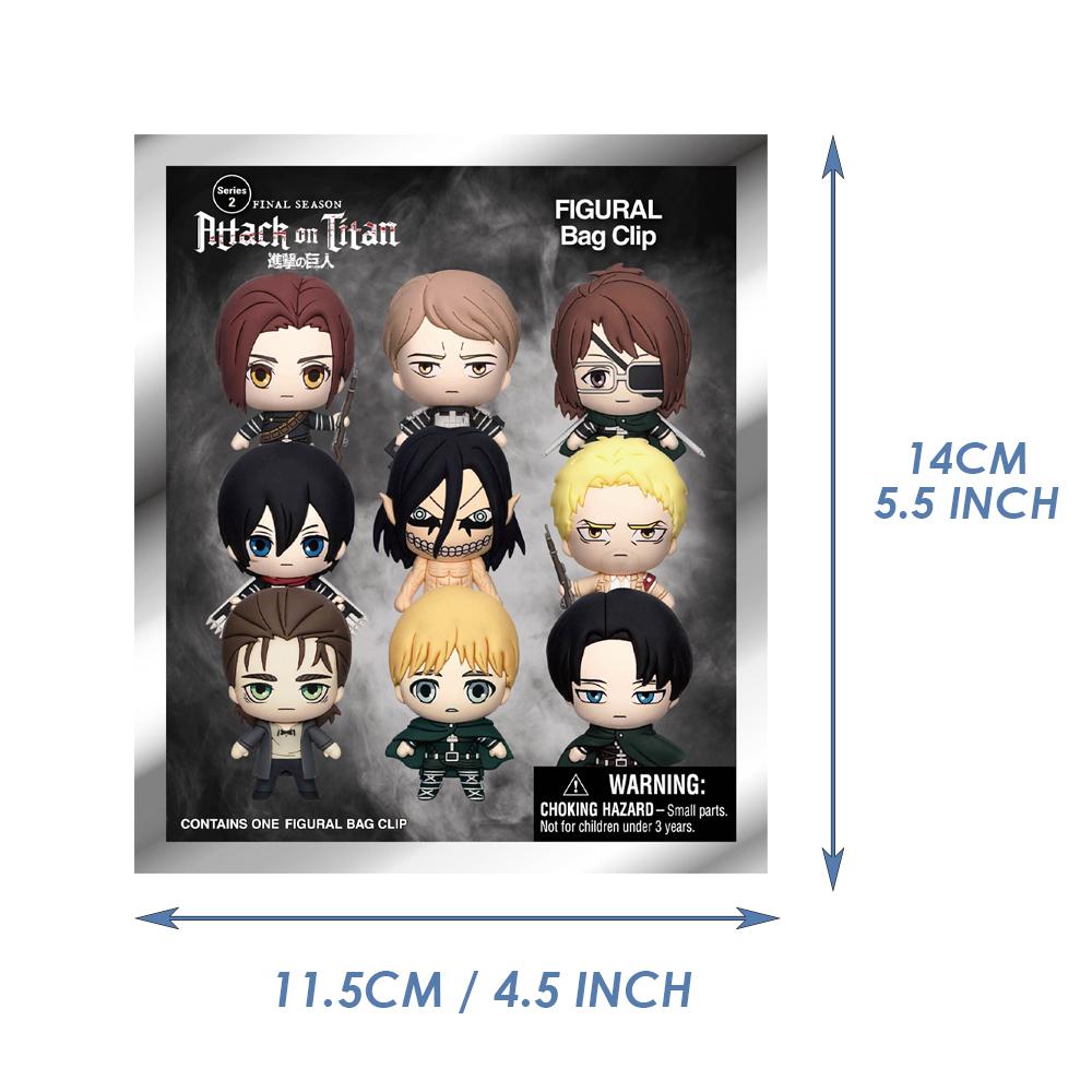 Attack on Titan Blind Bag Keyring/Blind Box Figure 1pc Random One Officially Licensed Cartoon Mystery Anime Keychain Bag Clip Table Decoration Armin Eren Mikasa Levi Hange Christmas Halloween Friends Birthday Anniversary Gifts Limited Edition Accessory