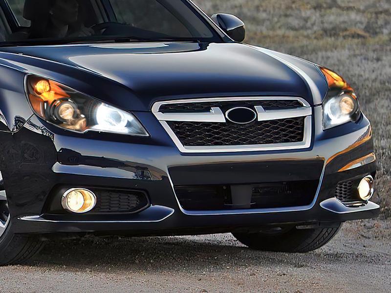 Nilight 2010 2011 2012 2013 2014 Subaru Legacy/Outback Headlight Assembly Black Housing Amber Reflector