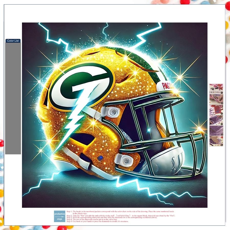 5D DIY Diamond Art Painting Helmet, 1 Set Lightning Helmet Design Diamond Art Painting Kit, DIY Decorative Art Picture for Beginner, Diamond Painting Kits