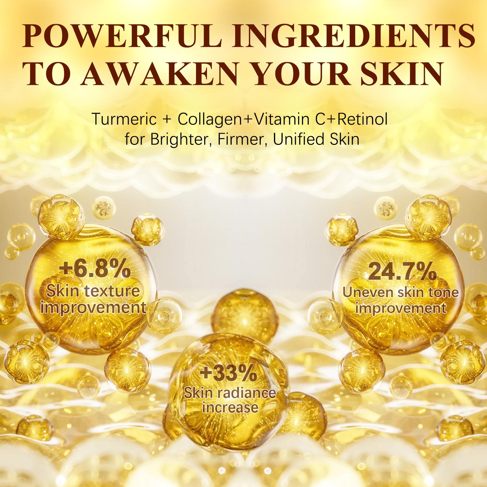 Yecuce Turmeric Collagen Sleep Mask 75ML, Clear Hydrating Radiant Skin, Suitable for All Skin Types, Holiday Gift