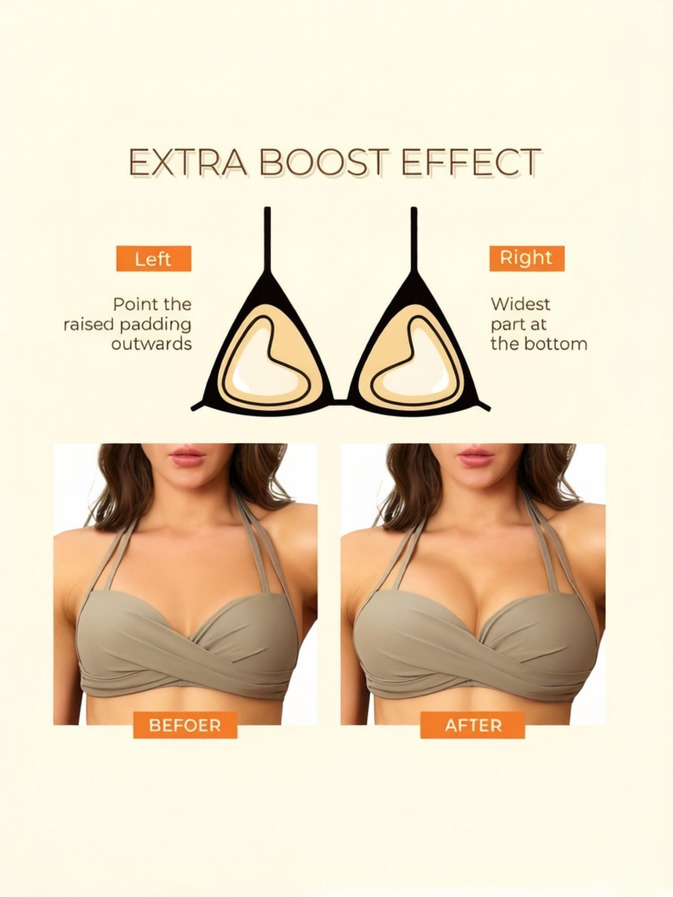 Double-Sided Adhesive Chest Lift Inserts, Large Reusable Comfortable Body Enhancer Pads, Effective and Safe for Daily Use