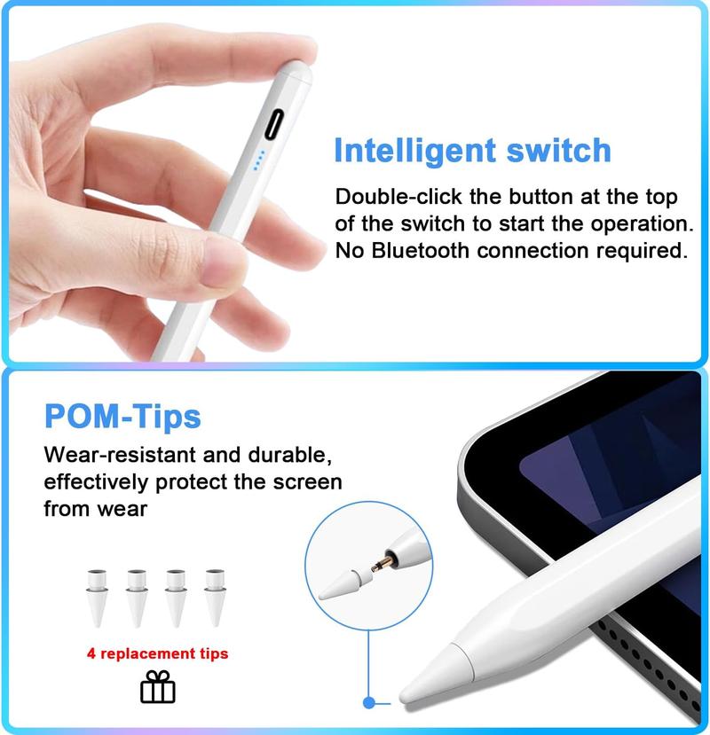 Universal Stylus Capacitive Touch Pen for iOS and Android - USB Rechargeable, Perfect for Tablet and Phone, Tablet Writing Tool