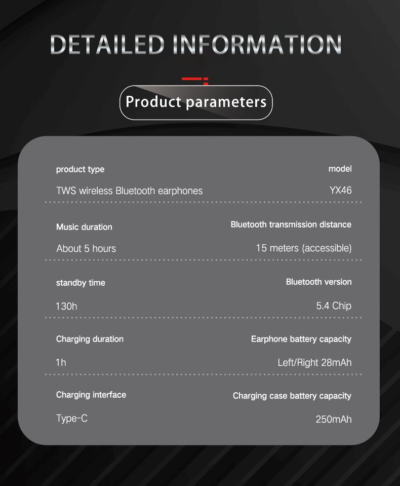 HYUNDAI YX46 Fashionable Open Wear Stereo Earphones Handbag Style Light Luxury Design, Comfortable Fit, Bluetooth 5.4, HIFI Sound, Sport & Travel Ready Perfect Gift for Girlfriend