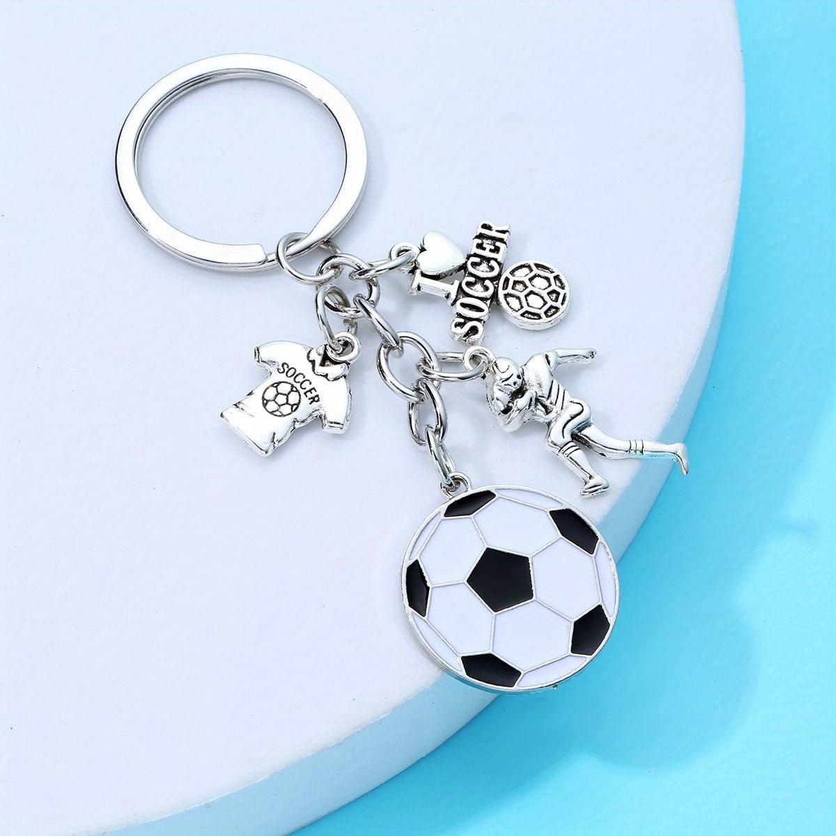 Fashion Zinc Alloy Oil Drip Football Keychain, Sports Game Key Ring for Athletes, Backpack Pendant Gift for Friends & Boyfriend,Creative DIY Sports Ball Keychain, Football Keyring Bag Charm, Unique Key Holder Accessory, Perfect Gift for Sports Enthusiasts