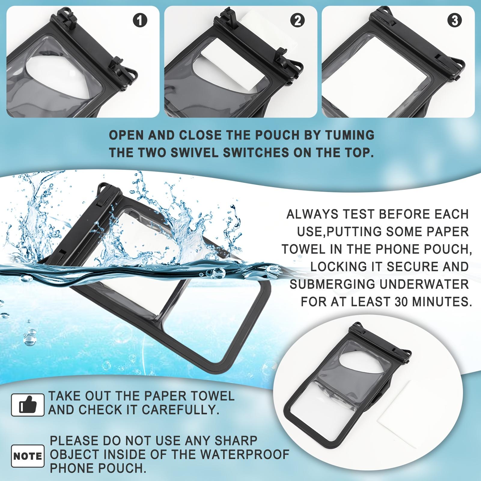 1pc Floating Phone Pouch with Storage Compartment And Adjustable Lanyard - a Large Capacity Dry Bag Suitable for iPhone, Samsung Motorola, Google, Xiaomi, Huawei,Crystal Clear, Sand-Proof, Perfect for Skiing, Swimming, Boating, And Kayaking Adventures