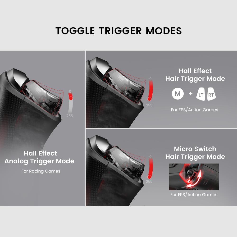 GameSir Cyclone 2 (Not Compatible with Xbox) Wireless Controller for PC/Switch/iOS/Android with Mag-Res TMR Sticks, Hall Effect Triggers, RGB Lighting, 6-Axis Gyro