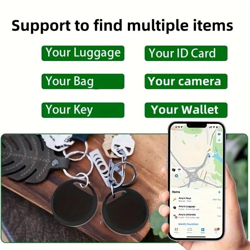 3-Pack iOS Smart Tag, Precision Tracking Without GPS, Compatible with iPhone Find My APP, Anti-Loss Device, Rechargeable Battery, Secure Privacy