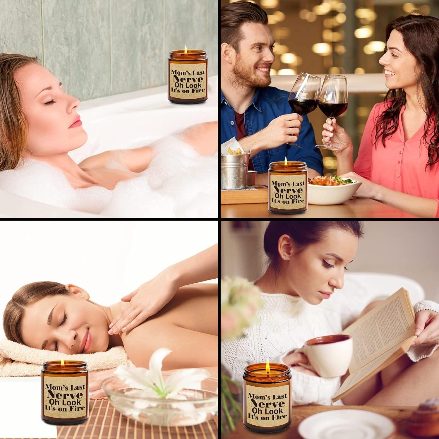 1pc Mom Candles Gifts From Daughter Or Son Mothers Day Gifts For Mom Unique Christmas Birthday Gifts For Mom Novelty Moms Last Nerve Lavender Scented Soy Engraved Candle