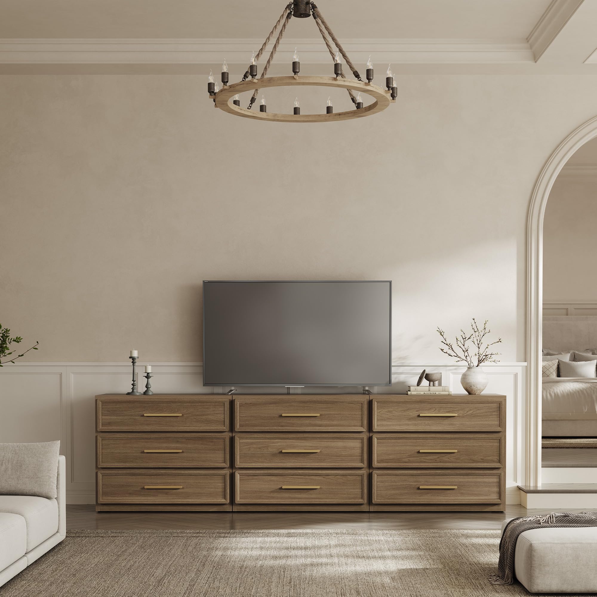 SICOTAS Night Stand Oversized Extra Large Nightstand Tall Bedside Side Table with 3 Drawers SICOTAS Night Stand Oversized Extra Large Nightstand Tall Bedside Side Table with 3 Drawers