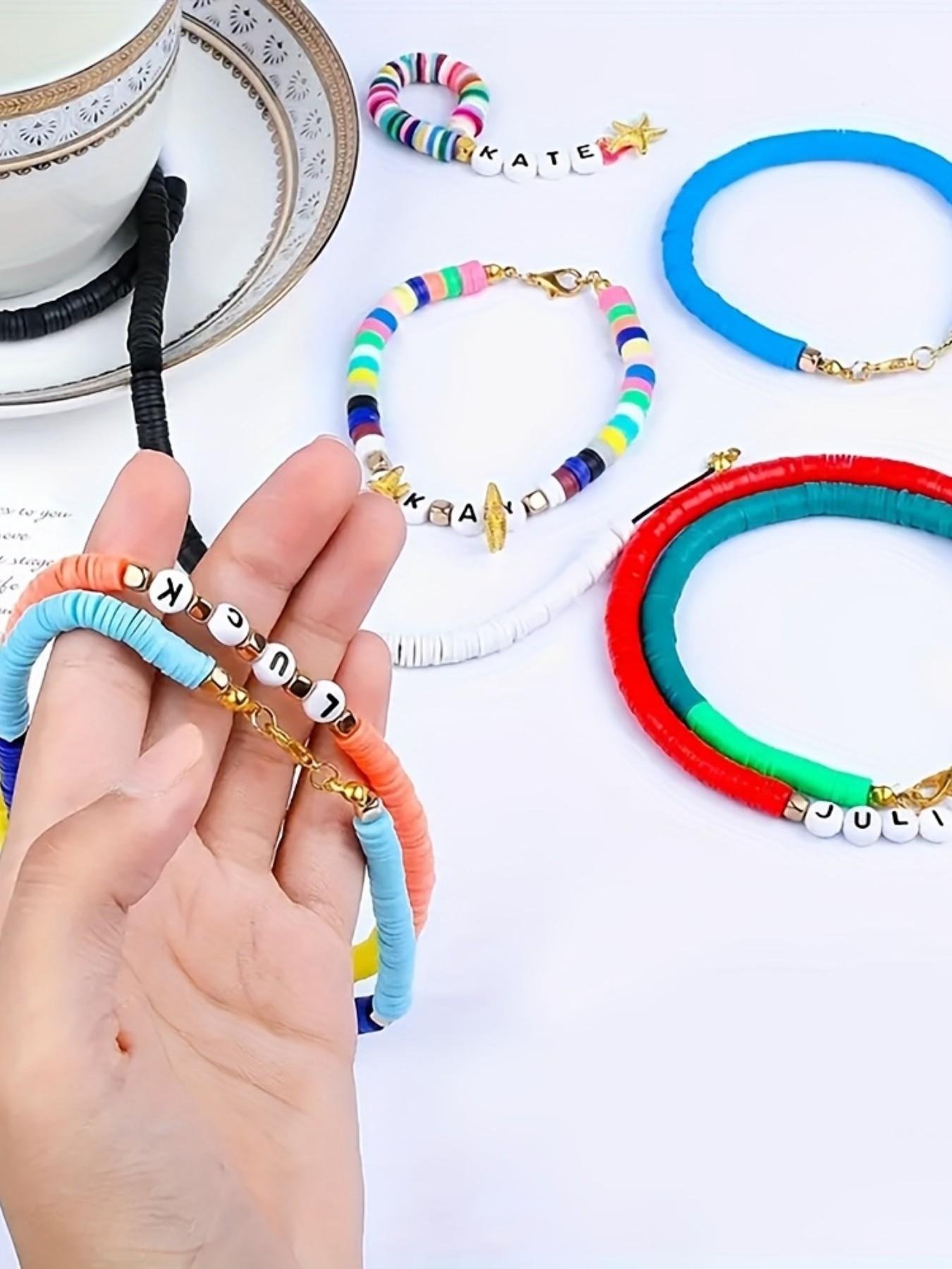 3450pcs Soft Clay DIY Jewelry Making Kit, Ideal for Bracelets, Necklaces, Keychains, Craft Accessories, Fashion Gift Set