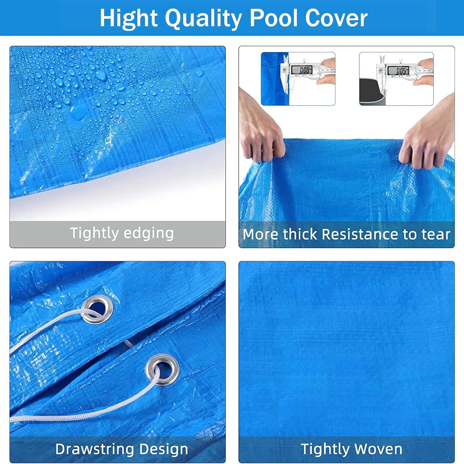 120-Inch Round Pool Cover, Solar Pool Cover for Inflatable Pools, Massage Bathtub Pool Cover, Ideal for Outdoor Use