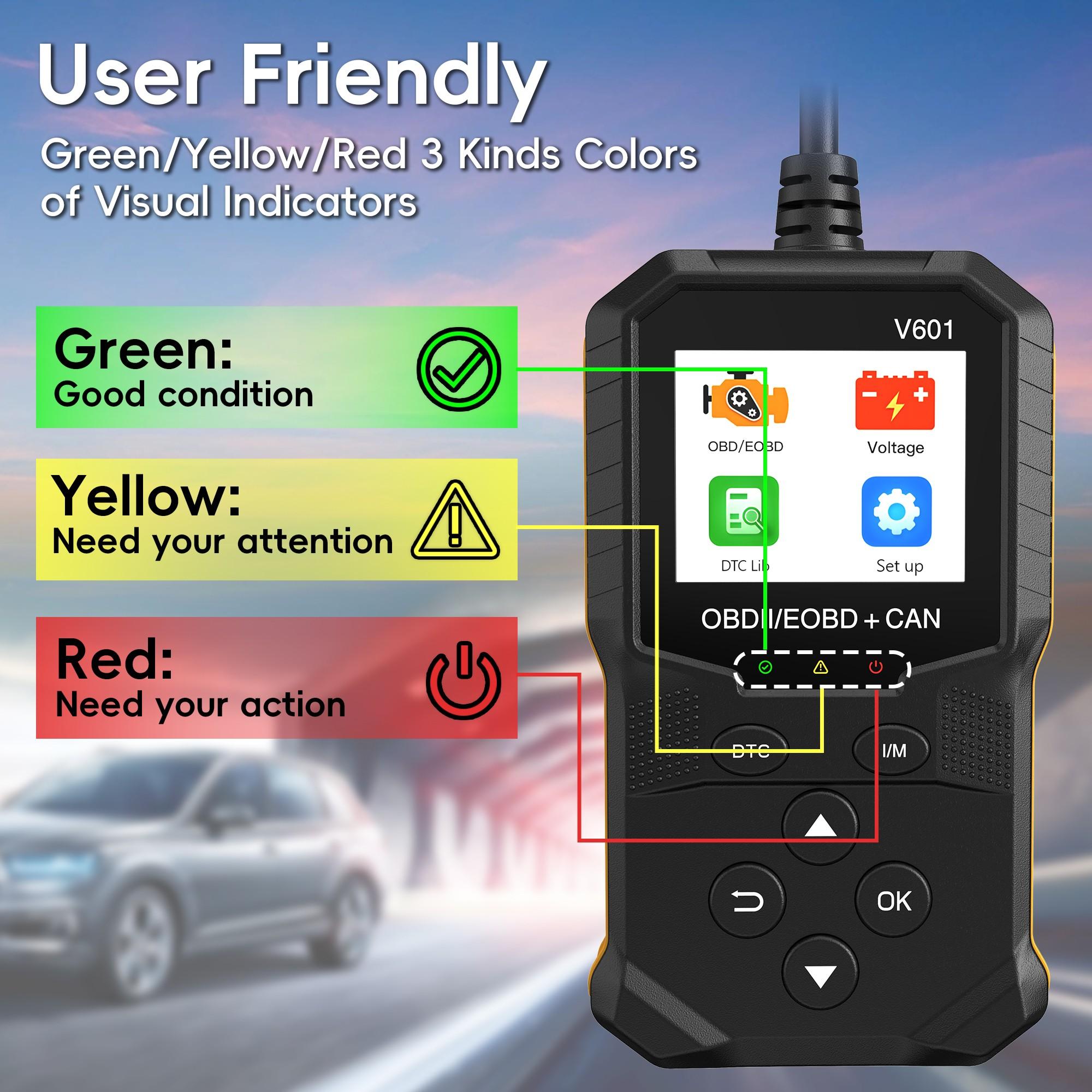 Professional Obd2 Scanner Diagnostic Tool, Engine Code Reader, Eobd/obdii Scan Tool, Real-Time Data Monitoring, Cloud Print, for Vehicles 1996+