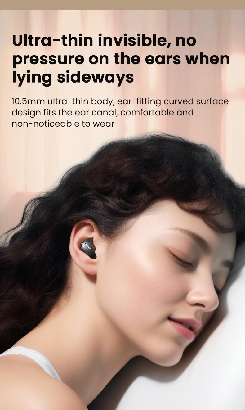 MINISO MS153 Wireless Sleep Earbuds Noise Blocking Headphones for Sleep Comfortable Fit Bluetooth 5.4 Earphones Side Sleeping In-Ear Headsets Noise reduction and sleep aid