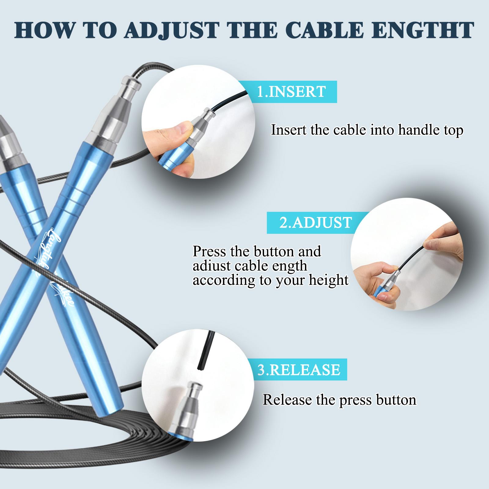 Speed Jump Rope with Ball Bearings – Tangle-Free Design, Adjustable Steel Cable, Non-Slip Lightweight Handles | Home Gym Fitness Equipment, Exercise Essential & Thoughtful Easter Gift