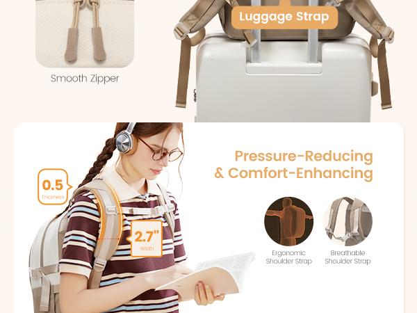 LOVEVOOK School Backpack for Teen Girls, Backpack for School, Teen Backpacks for 8-16 Teenage, Lightweight Bag with Laptop Compartment, Cute Bookbag for Girls, Casual Travel Bookbag