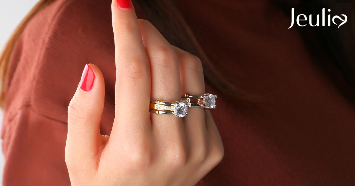 Jeulia Band Rings for Women cz Sterling Silver Interchangeable Ring Sets Wedding Engagement Anniversary Promise Ring Bridal Sets s 925 bridal  ring Sterling Silver