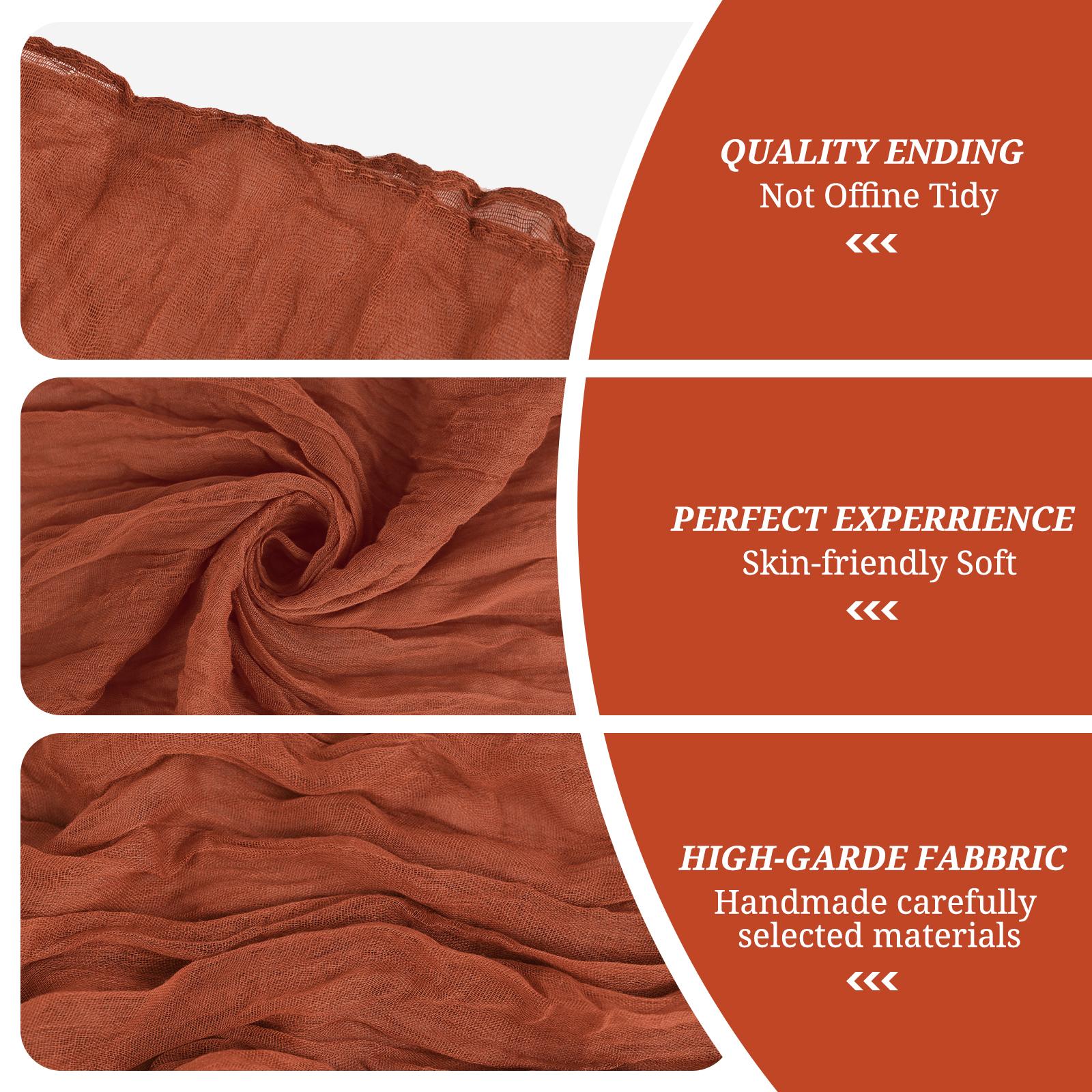 50/60PC 16x70inch Chair Sashes Cheesecloth Sashes Rustic Chair Decorative Bows Designed ChairCover for Wedding Banquet Party Aisle Home Kitchen Decoration