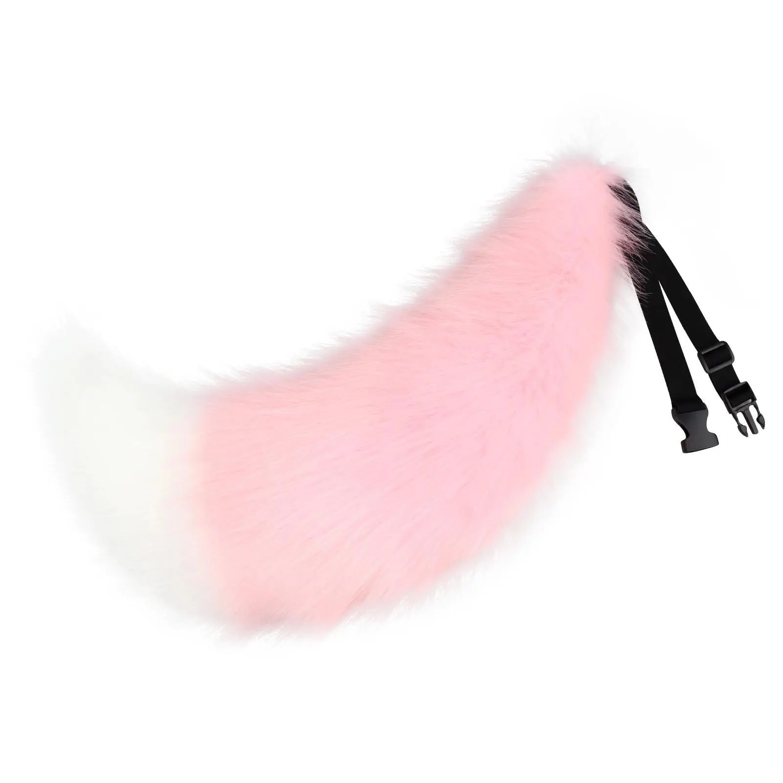 Faux Fur Wolf Fox Tail with Adjustable Elastic Belt Halloween Cosplay Costume Accessory