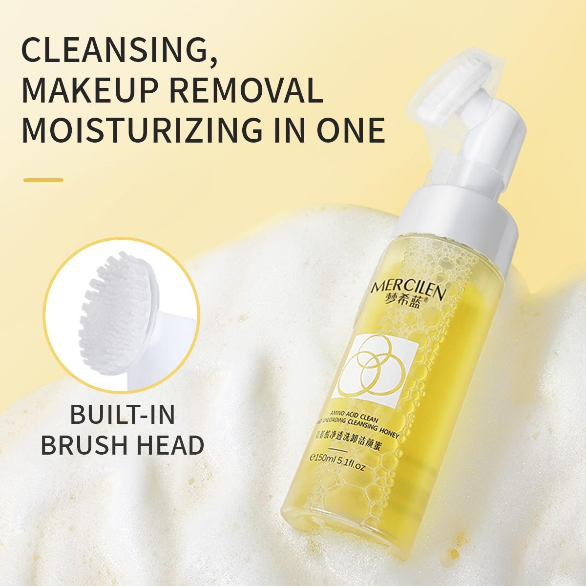 Mercilen Cushion Foundation Makeup Kit Set 4 Boxes, Pearl Skincare CC Cream 15g + Replacement Pad 15g + Makeup Remover 85g + Cleansing Honey 150ML