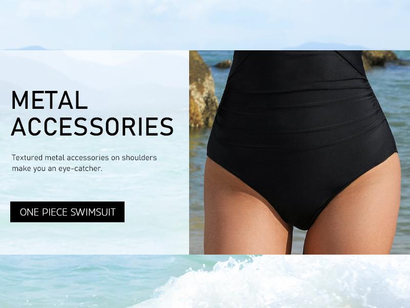 Blooming Jelly Slimming Full Coverage Mesh Womens Metal Modest Tummy Control One Piece Swimsuit Customizable Fit Criss Cross