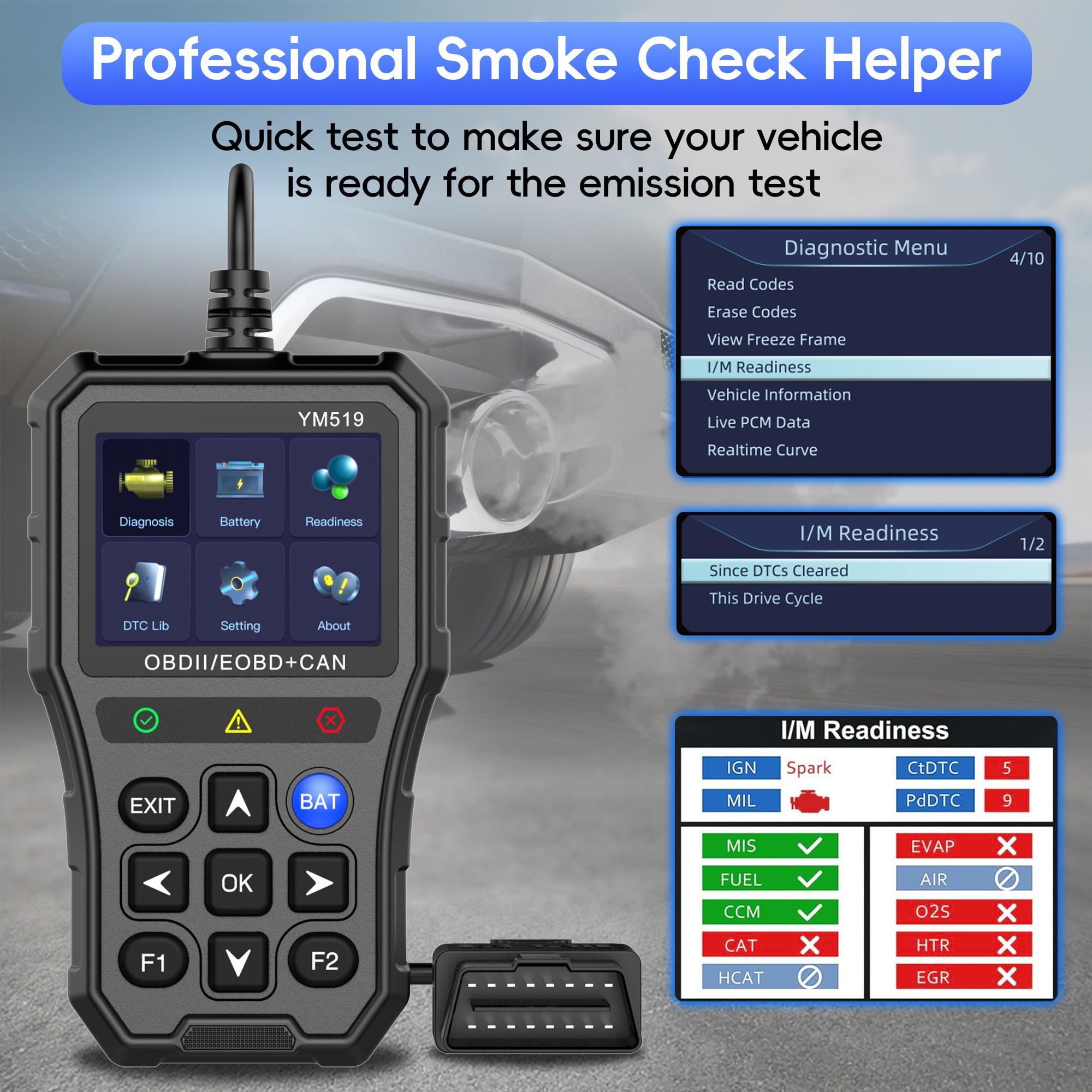 Professional Obd2 Scanner Diagnostic Tool, Automotive Diagnostic Tool, Engine Code Reader, Multi-Function Car Eobd/obdii Scan with Reset, Real-Time Data Monitoring
