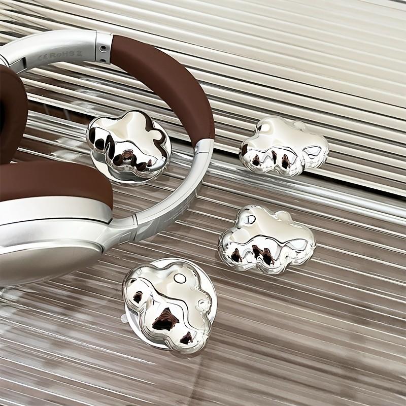 Advanced Electroplated Silver Cloud Magnetic Lazy Phone Stand, Foldable and Extensible Handle, Detachable Back Handle, Ideal Gift