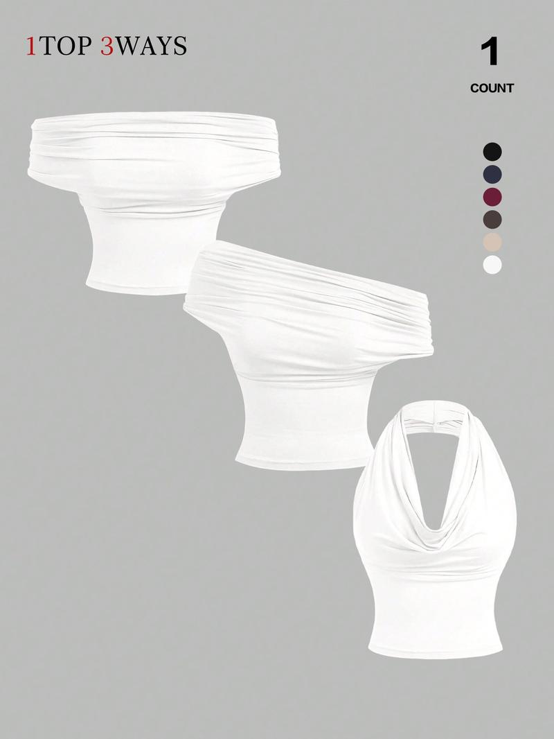 Women's Three-Way Convertible Vest Top, Slim Fit Design, Ideal for Daily Wear & Stylish, Perfect for Trendy Looks