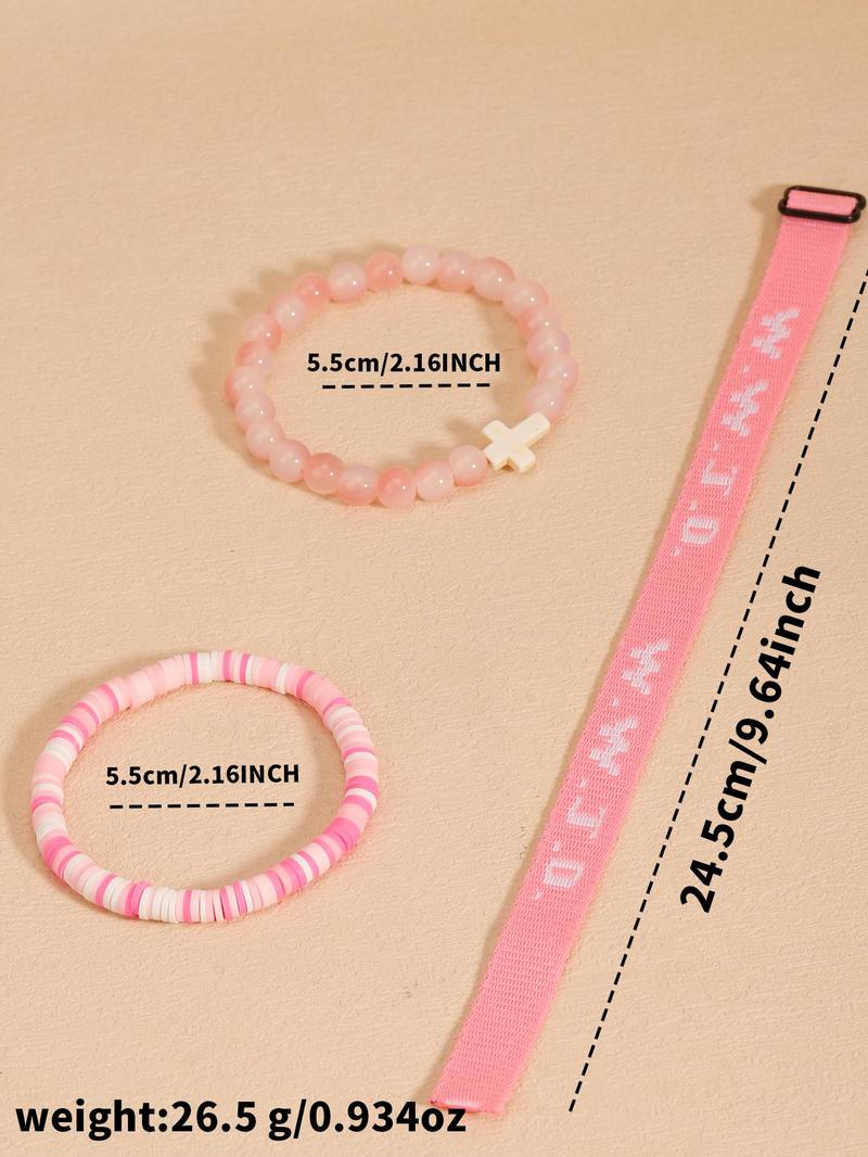 WWJD Bohemian Adjustable Bracelets Set, Christian Cross Charm Bangle for Women & Men, Fashion Jewelry for Party, Daily Clothing Decor, Trendy All-match & Exquisite Jewelry for Birthday Gift