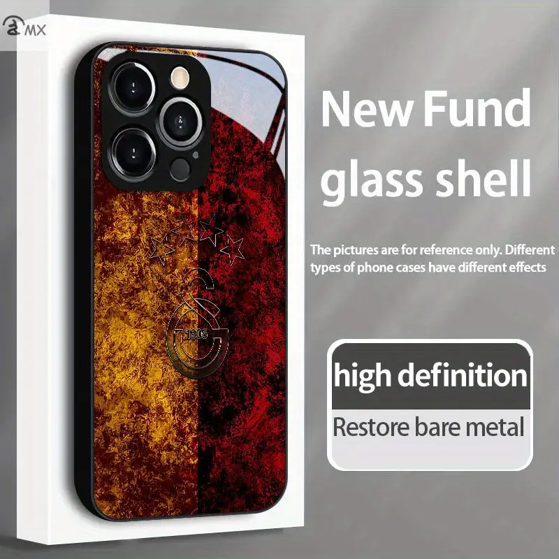 Phone Case - A Stylish And Minimalist Black Protective Case Featuring The Galatasaray Emblem, Designed for iphone17 Air 16 15 Pro Max 14 Plus 13 12 11