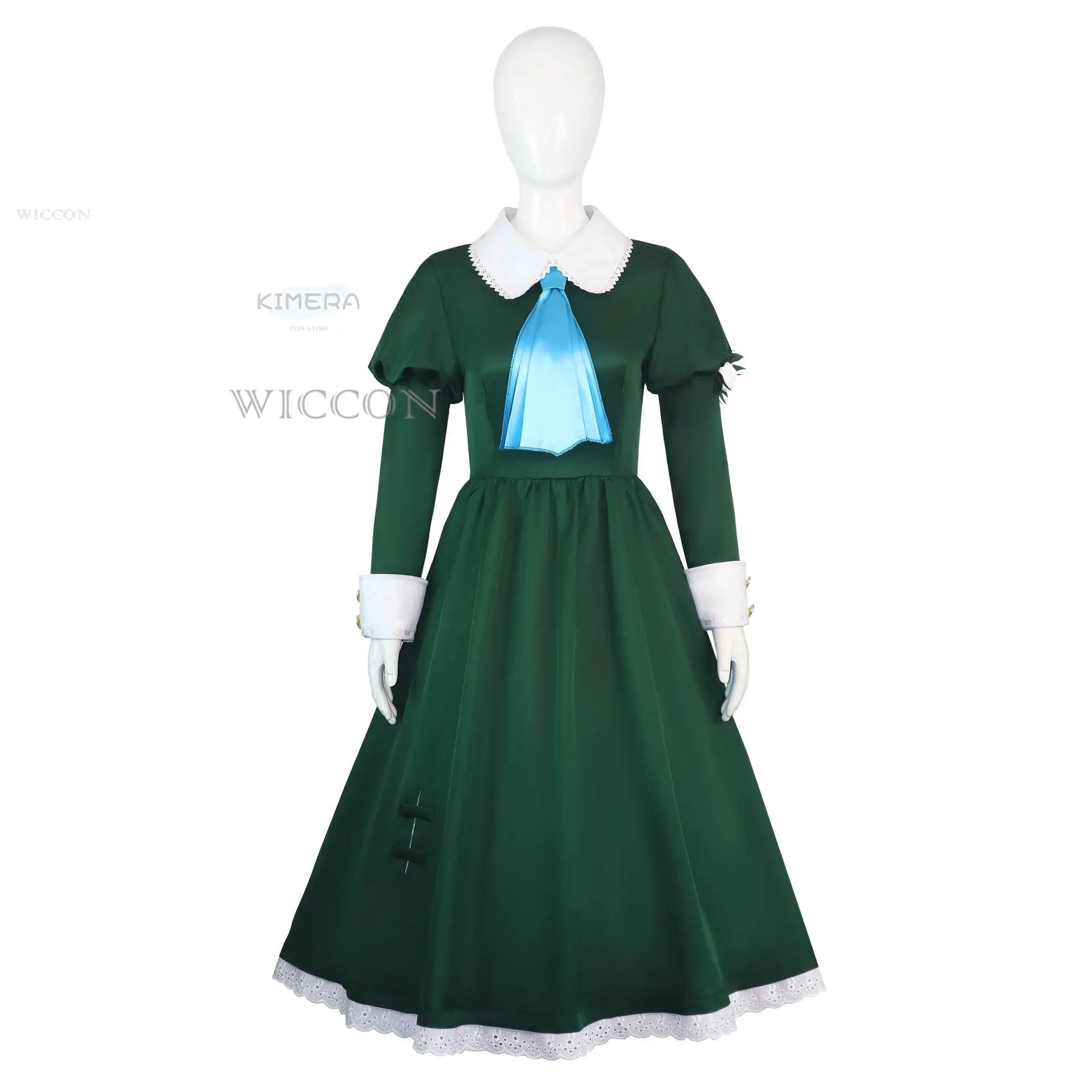 Identity V Game Martha Behamfil Air Force Survivor One Character Linkage with Ib Mary Green Dress Cosplay Costume Game Full Suit