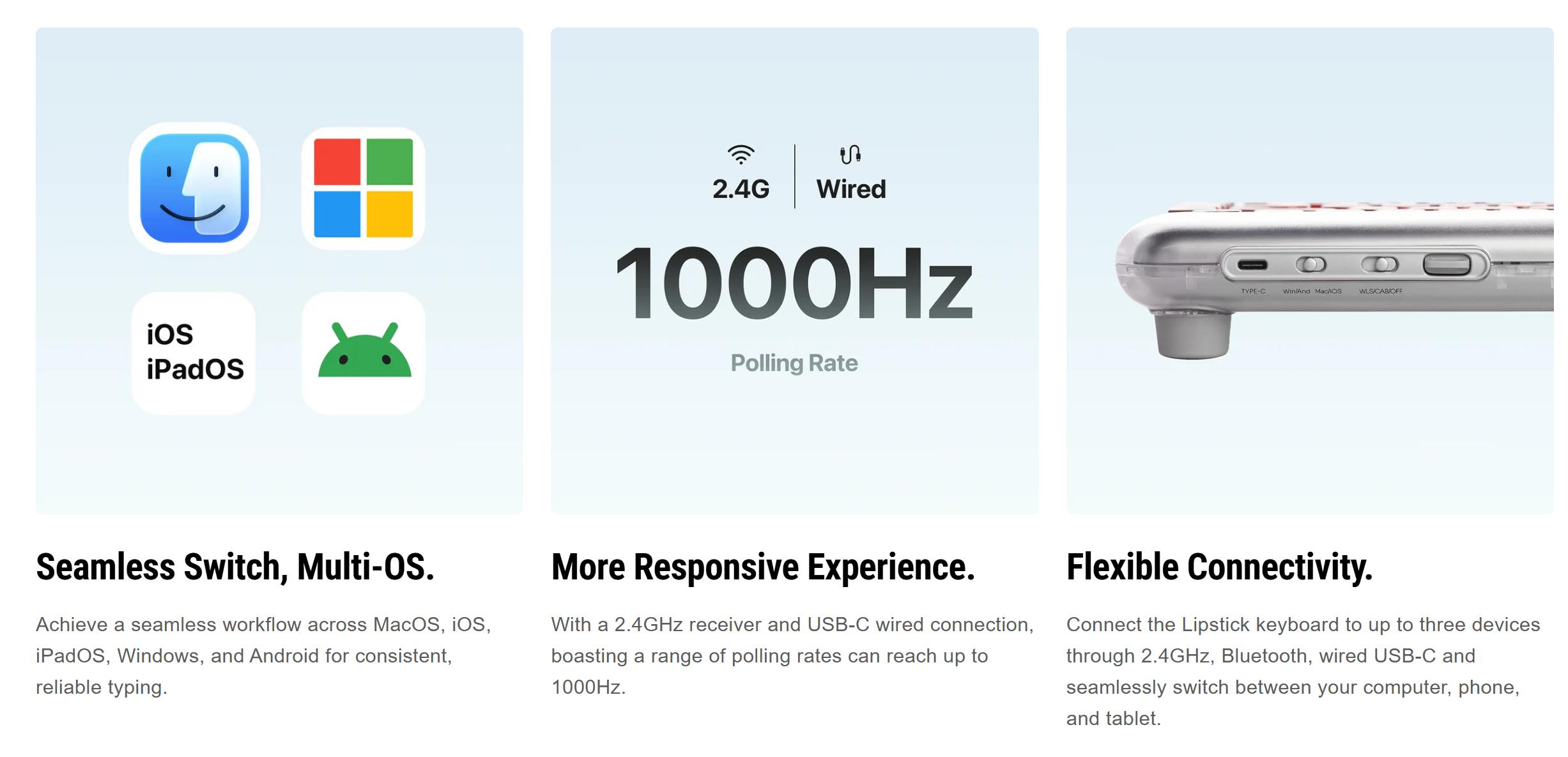 Lofree Lipstick Wireless Mechanical Keyboard