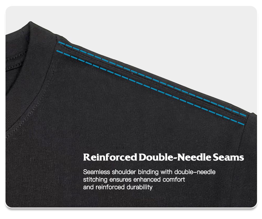 MeJend Printed Tshirt for Men, 250gsm Heavyweight Fabric, Cotton Short-Sleeve, Unique Graphic tee unisex casual heavyweight classic shirt Streetwear Top Black White Crewneck Breathable