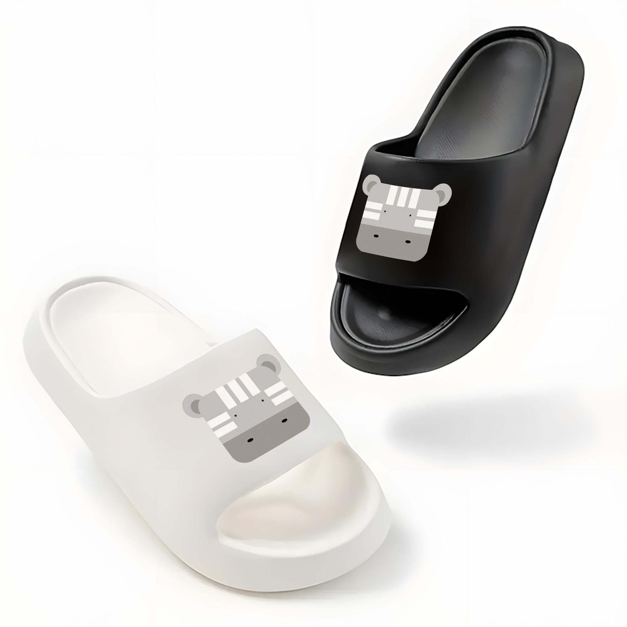 Cute Zebra Pattern Slippers for Kids Boys Girls Soft Comfortable Non-Slip Indoor Home Slippers Toddler Children's Cartoon Animal Slippers Warm Cozy House Shoes