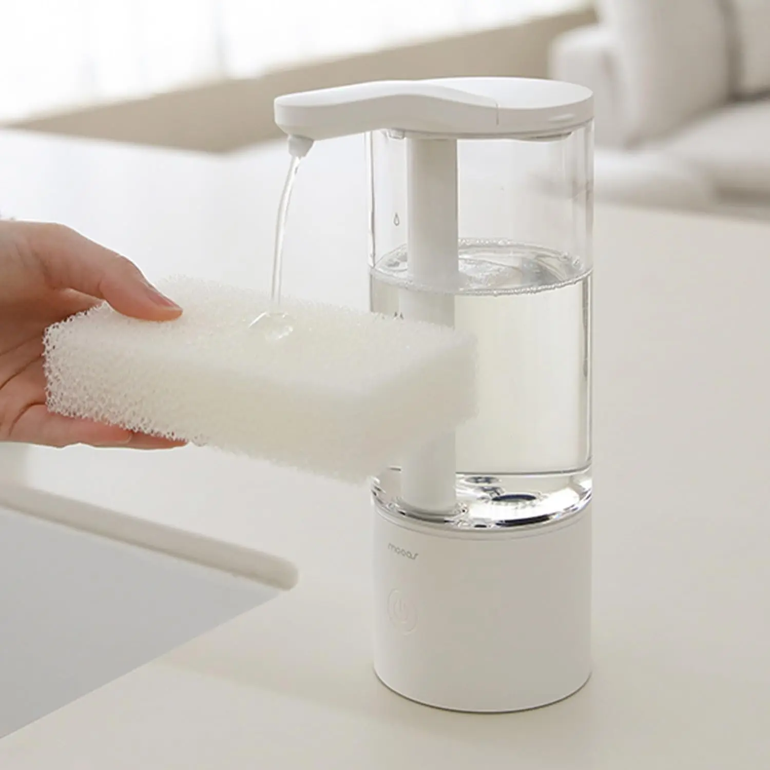Automatic Hand Soap Dispenser, Touchless Dish Soap Dispesner 17 oz Liquid 2 Soap Levels  Motion Sensor Rechargeable Automatic Soap Dispenser for Household Kitchen Bathroom