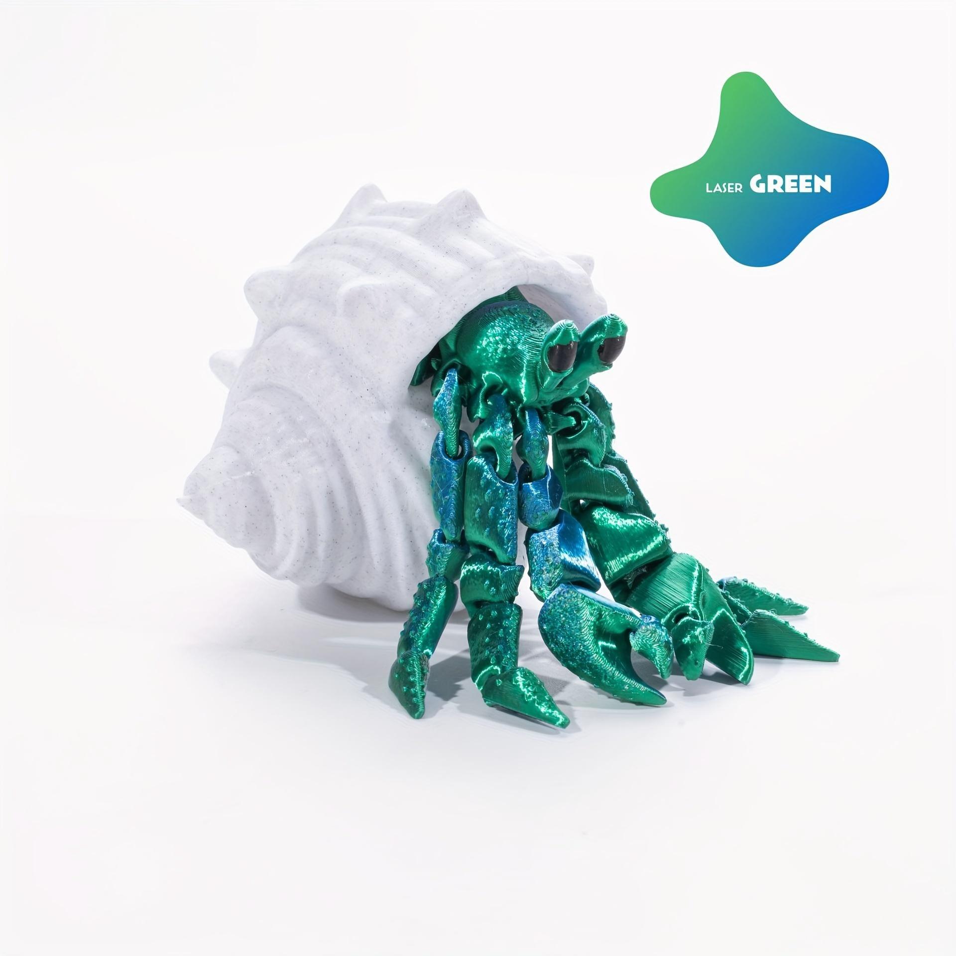 3D Printed Hermit Crab Cute Toy, Separable Crab Shell Creative Miniature, 3D Model Decorative Item, Unique Gift Idea