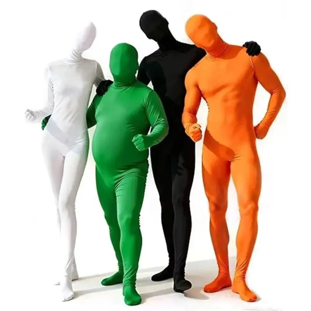 Fully Body Spandex Strentch Second Skin Suit Invisible Morph Adult Costume Disappearing Man Bodysuit Dancing Zentai for Woman