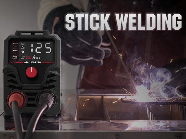 YESWELDER ARC-125DS-PRO 125Amp 110V Mini Stick Welder, DC IGBT Inverter MMA Welding Machine with Hot Start, Arc Force, Anti-Stick