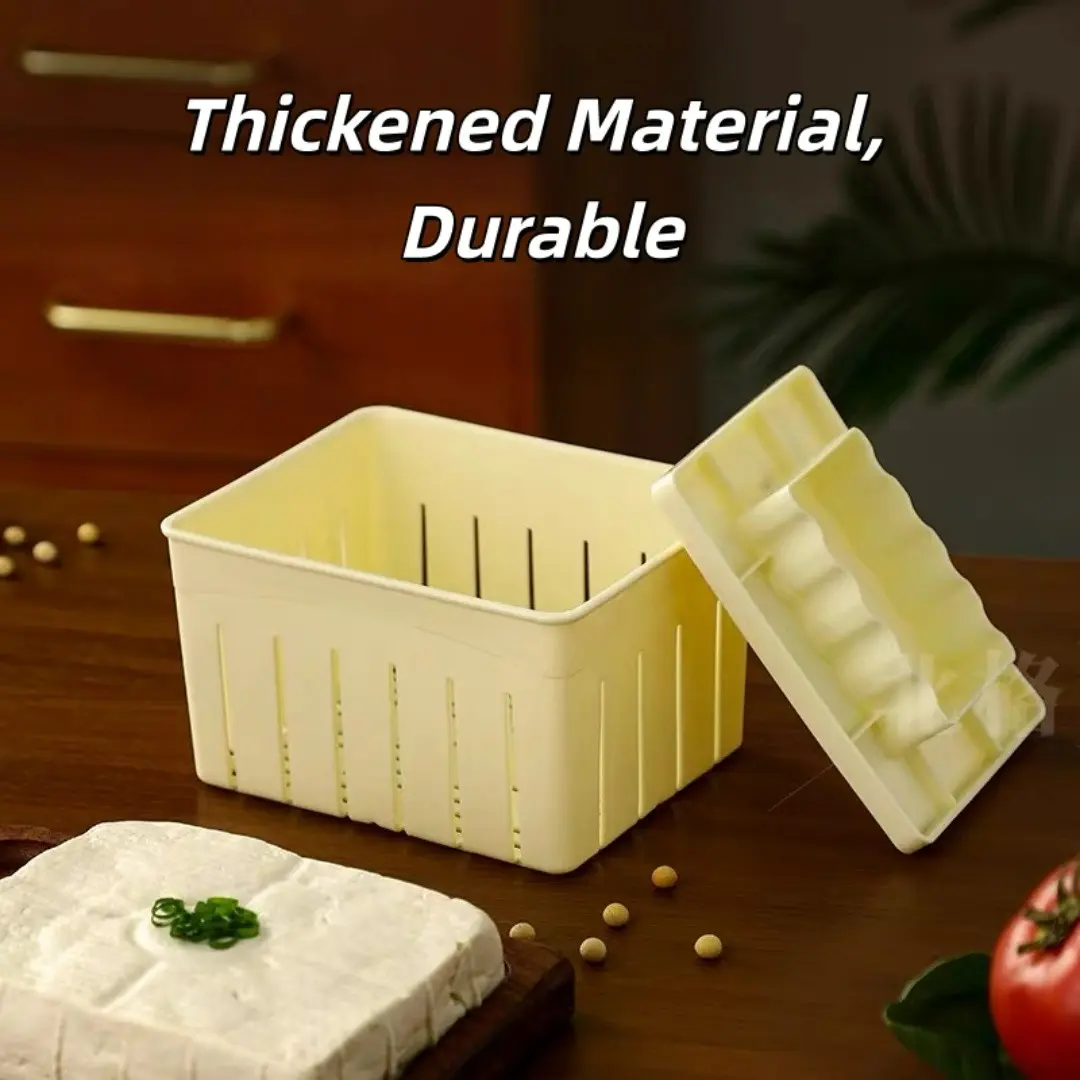 DIY Plastic Tofu Press Mold, Homemade Tofu Maker with Cheese Cloth, Soybean Curd Press, Greek Yogurt Filter, Kitchen Tool Set