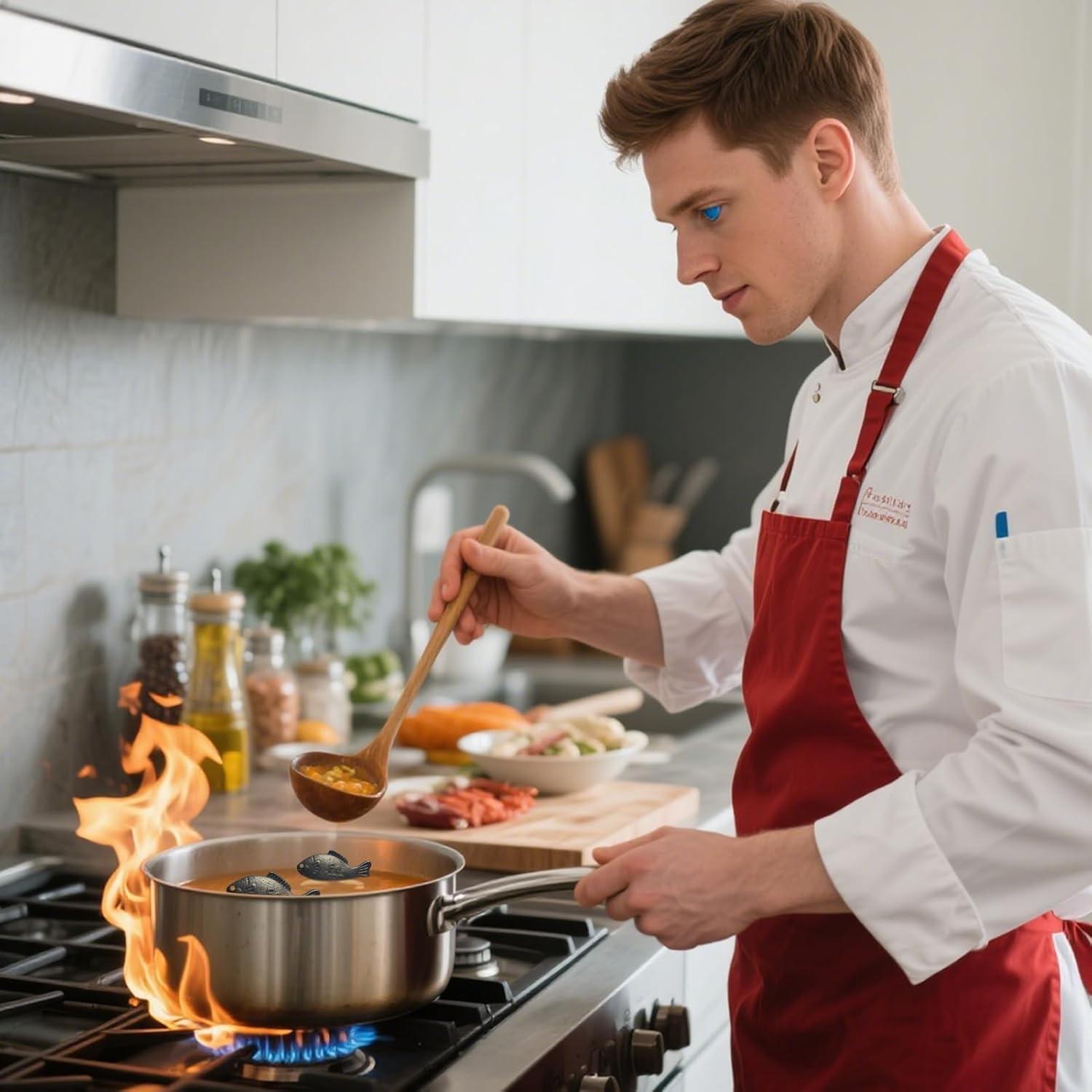 2 PCS natural iron fish cooking, reusable Iron deficiency dietary support tool, essential kitchen iron fish cooking tool for vegetarian athlete female anti-anemia deficiency