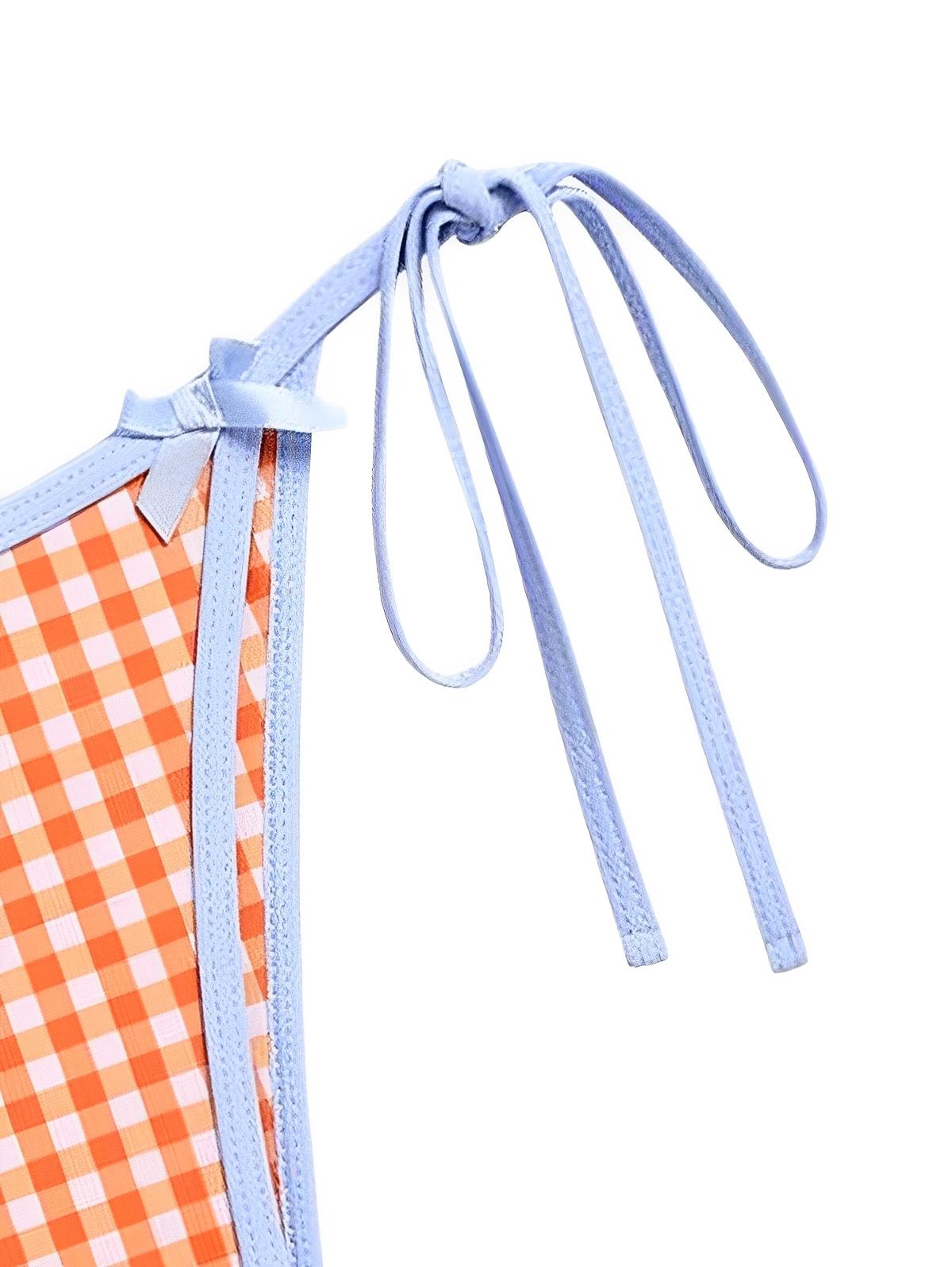 Women's Summer Beach Floral Leaves Halter Tied Tank Style Full Coverage Bikini Tankini Set Two Piece Bathing Suits Halter Bikini Sets