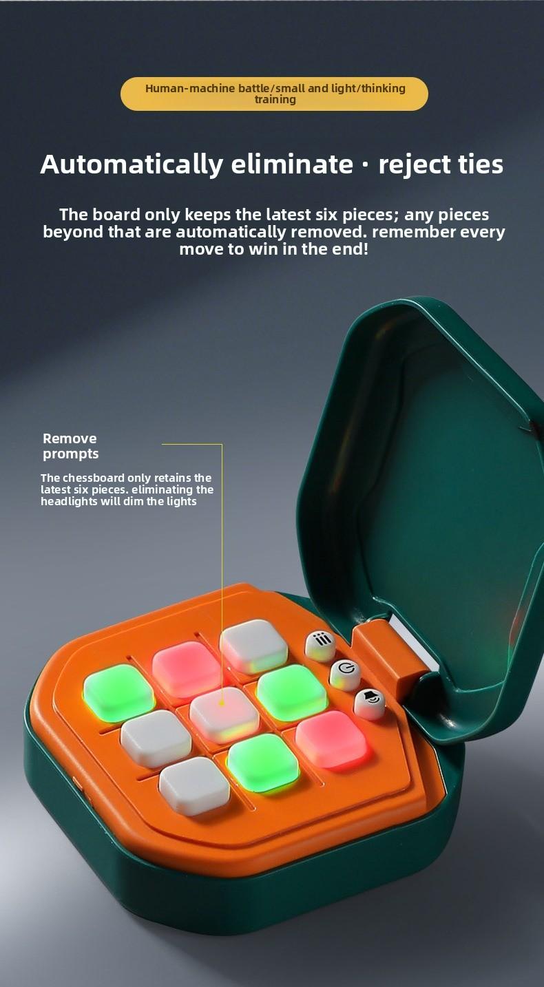 New Smart Tic-Tac-Toe, Children's Educational Multi-Mode Toy, Board Game Handheld Electronic Game Console, Logic Thinking Training Parent-Child Interactive Toy, Holiday Gift