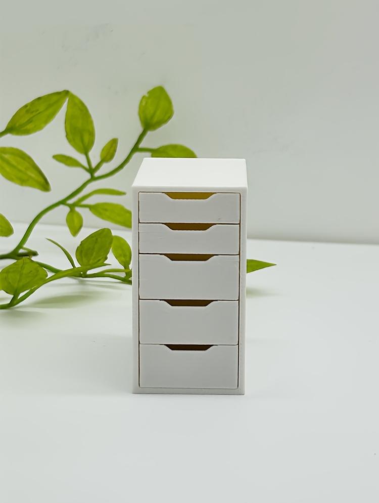 1:12 dollhouse miniature five-drawer cabinet model, made of PLA material, with openable drawers and small cabinet, jewelry storage box, dollhouse decorative furniture cabinet, souvenir, holiday/birthday gift