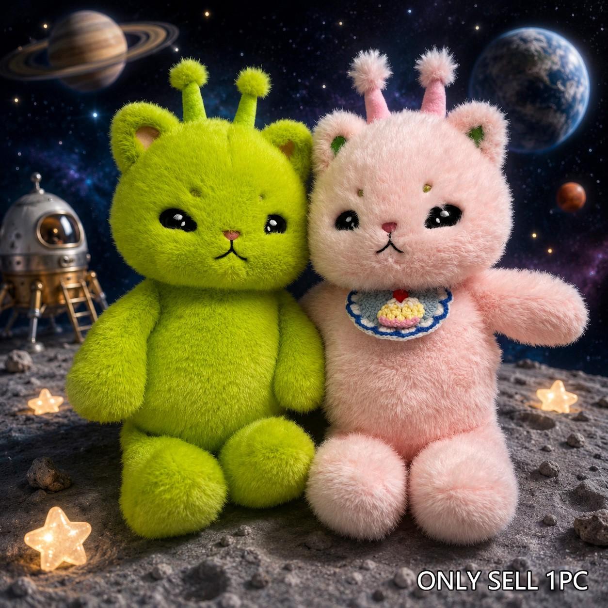 Soft Running Alien Cat Plush Toy, Ideal Gift for Cat Lovers, Perfect for Room Decor, Kids Birthday, Graduation, Wedding, Christmas