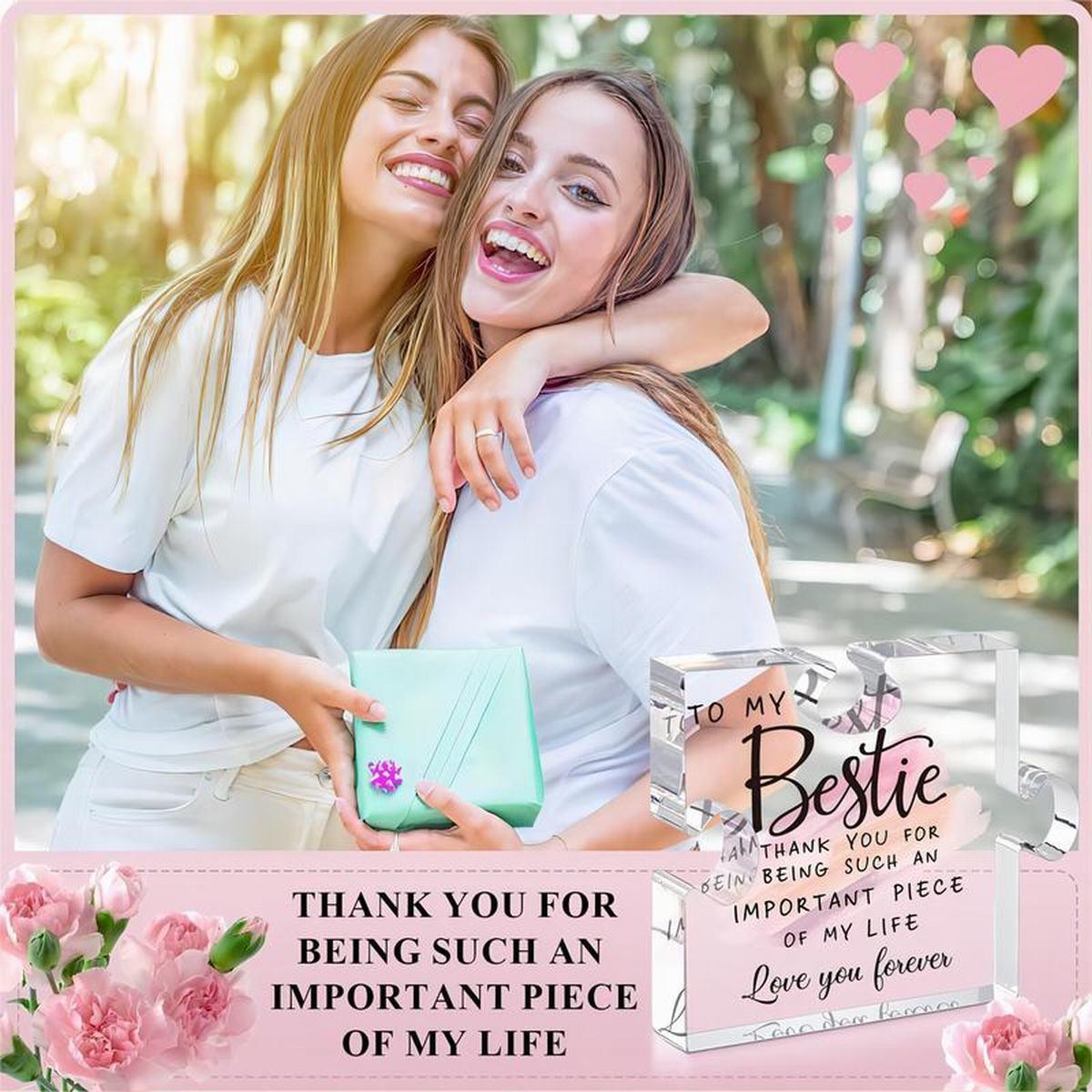Bestie Gifts for Women Friendship - Acrylic Puzzle ,Gifts for Friends Female,Friend Gifts for WomenBirthday,Bff Soul Sister Work Bestie Gifts for Women,Thankgiving Gifts Room Decor Frame Signs Decoration Items Bestie Gifts for Women Friendship - Acrylic Puzzle ,Gifts for Friends Female,Friend Gifts for WomenBirthday,Bff Soul Sister Work Bestie Gifts for Women,Thankgiving Gifts Room Decor Frame Signs Decoration Items