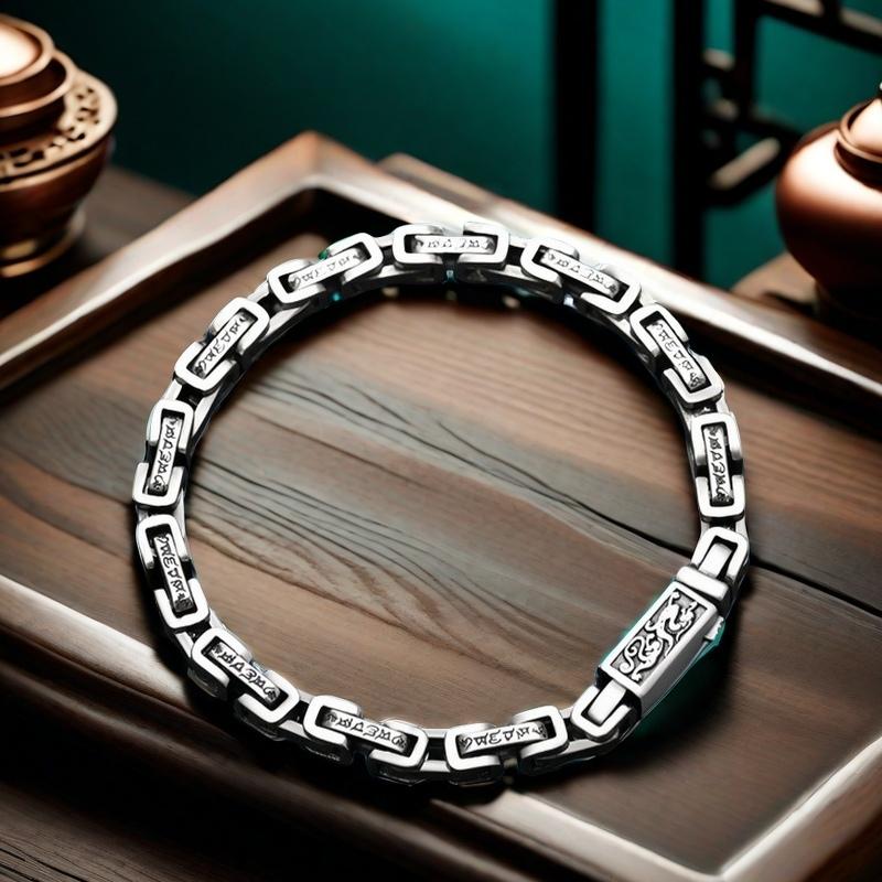 Full silver s925 bracelet Sterling silver bracelet men's bracelet can be opened to wear send boyfriend send dad birthday holiday gift Silver weight 25g /0.88 oz