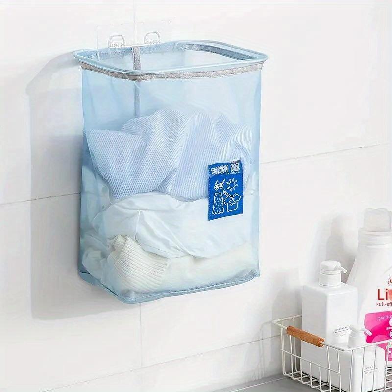 Foldable Wall-mounted Laundry Basket Modern Simple Style Home Use Clothes Storage Hanging Wall-mounted Storage Rack