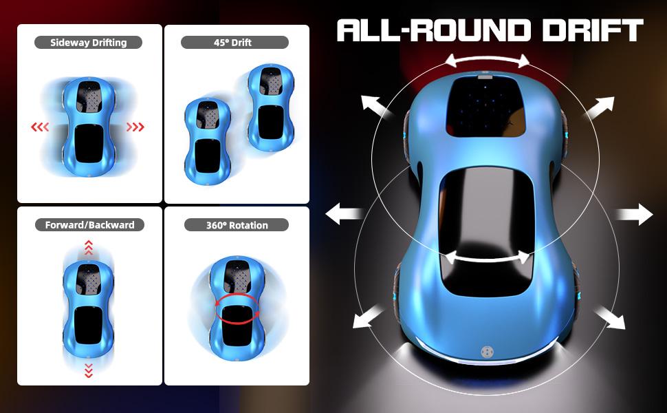 Remote Control Stunt Car with Light Spray and Music, 360° Rotation, 2.4GHz Drifting Remote Control Car Toy for Kids, Cool Birthday/Christmas Gift for 6 7 8 9 10 11 12 Year Old Boys and Girls metal  toys  crafter christ mad gifts